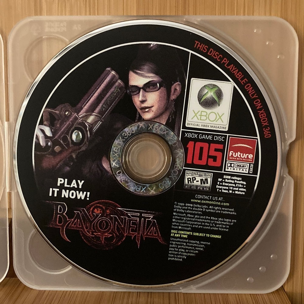 Bayonetta Xbox 360 demo disc
